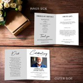 Funeral Program, Celebration of Life,Black & White Flyer