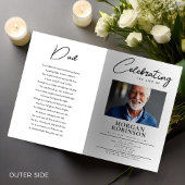 Funeral Program, Celebration of Life,Black & White Flyer