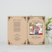 Funeral Program Flyer Template (Stehend Vorderseite)