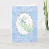 Funeral Program Soft Blue Watercolor Draquelly Programm (Vorderseite)