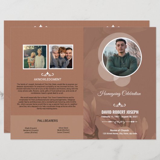 Funeral Program Template (Vorne/Hinten)
