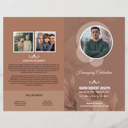 Funeral Program Template (Vorderseite)