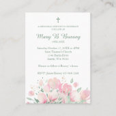 Funeral Romantic Wildflower to Remember Loved Ones Visitenkarte (Vorderseite)