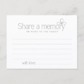 Funeral Service Share a memory Fairy Sympathy Card Postkarte (Vorderseite)