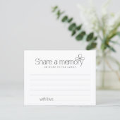 Funeral Service Share a memory Fairy Sympathy Card Postkarte (Stehend Vorderseite)