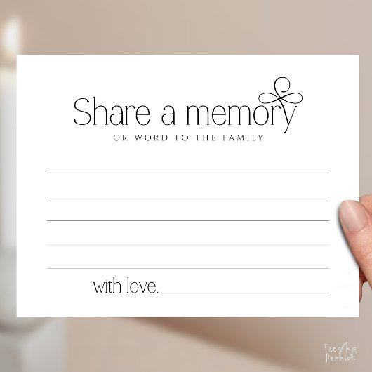 Funeral Service Share a memory Fairy Sympathy Card Postkarte