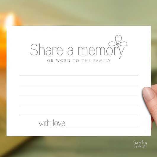 Funeral Service Share a memory Fairy Sympathy Card Postkarte