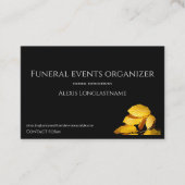 Funeral services autumn leaves visitenkarte (Vorderseite)