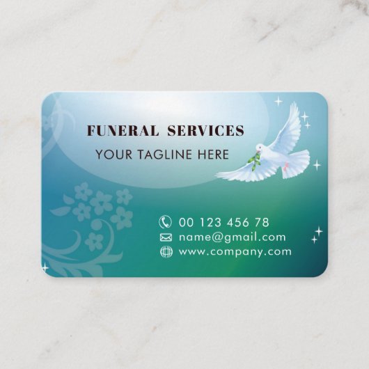 Funeral Services Business Cards Collection Visitenkarte (Vorderseite)