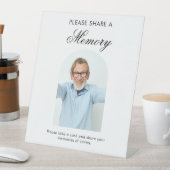 Funeral  Share a Memory Minimal Simple Photo Arch Sockelschild (In Situ)