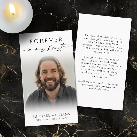 Funeral Sympathy Memorial Prayer Card Visitenkarte