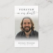 Funeral Sympathy Memorial Prayer Card Visitenkarte (Vorderseite)