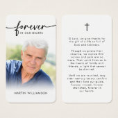 Funeral Sympathy Photo Forever Prayer Card (Vorne & Hinten)