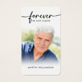 Funeral Sympathy Photo Forever Prayer Card (Vorderseite)