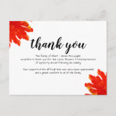 Funeral Sympathy Thank you Card Postkarte (Vorderseite)