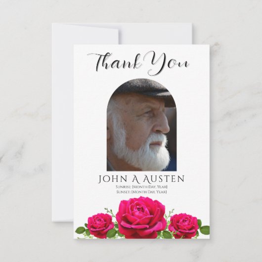Funeral Thank You Card Dankeskarte (Rückseite)