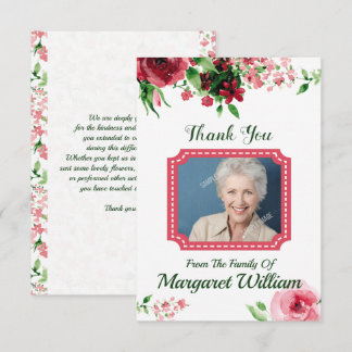 Funeral Thank You Card Template Dankeskarte