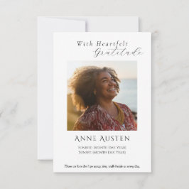 Funeral Thank You Card – With Gratitude Dankeskarte