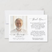 Funeral Thank You Photo In Loving Memory Dankeskarte (Vorderseite)