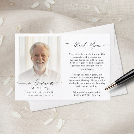 Funeral Thank You Photo In Loving Memory Dankeskarte