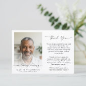 Funeral Thank You Photo In Loving Memory Dankeskarte (Stehend Vorderseite)