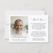 Funeral Thank You Photo In Loving Memory Dankeskarte (Vorderseite)