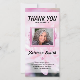 Funeral Thank You Sympathy Card Dankeskarte