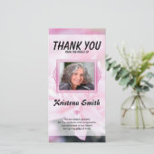 Funeral Thank You Sympathy Card Dankeskarte (Stehend Vorderseite)