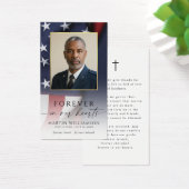 Funeral US Flag Military Photo Prayer Card (Schreibtisch)