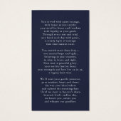 Funeral USA Flag Military Photo Prayer Card (Rückseite)