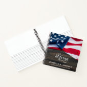 Funeral Veteran Memorial American Flag GastBook Notizblock (Innenseite)