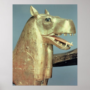 Funerary bedhead in the form of the goddess poster