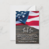 Funerbital Veteran Memorial American Flag Vielen D Mitteilungskarte (Vorderseite)