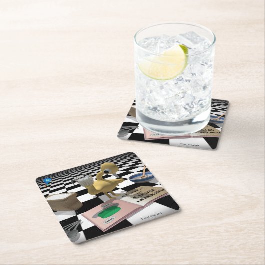 FUNetix Rechteckiger Pappuntersetzer (Vor Ort)