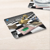 FUNetix Rechteckiger Pappuntersetzer (angewinkelt)