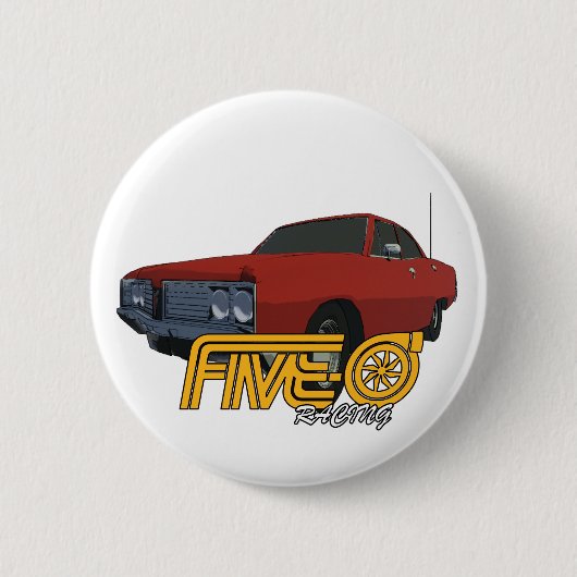 Fünf-0 Rot Button (Vorderseite)