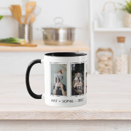 Fünf (5) Fotos Fotos und Namen der Vaterfamilie Tasse