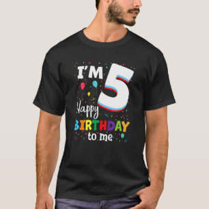 Fünf 5 Jahre 5. Geburtstags-Happy Geburtstagskinde T-Shirt