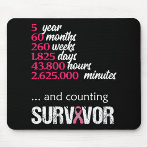 Fünf 5 Jahre Überlebende Brustkrebs Aufklärung Ges Mousepad