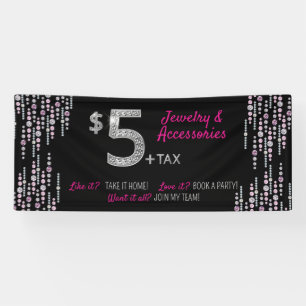 Fünf $5 Schmuck und Zusätze Paparazzi Banner