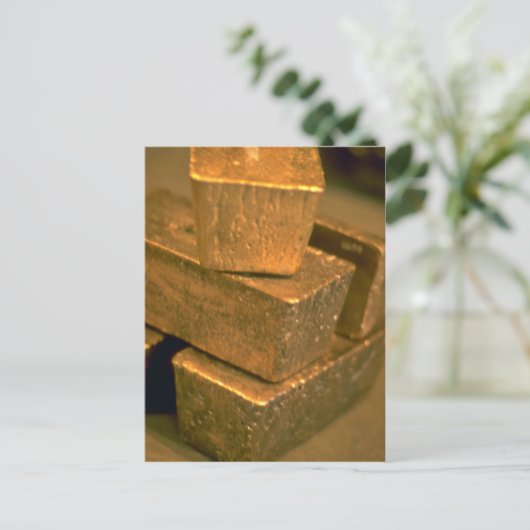 Fünf 90 Pfund Goldziegel Postkarte (Stehend Vorderseite)