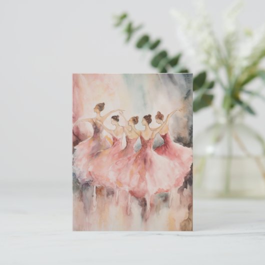 Fünf Ballet Tänzer Postkarte (Stehend Vorderseite)