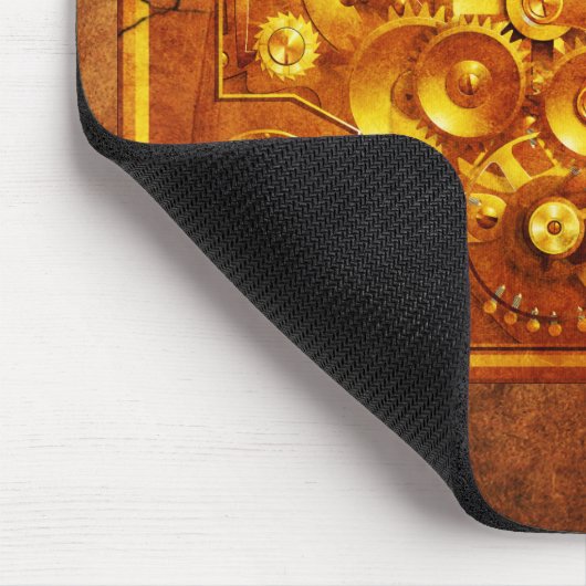 Fünf bis zwölf Steampunk-Uhr-Grunge Mousepad (Ecke)