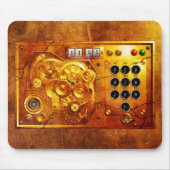 Fünf bis zwölf Steampunk-Uhr-Grunge Mousepad (Vorne)