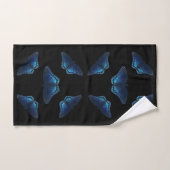 Fünf blaue Schmetterlinge Muster Badhandtuch Set (Handtuch)