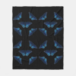 Fünf blaue Schmetterlingsmuster Fleecedecke