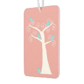Fünf blaue Vögel in einem Baum (rosa) Autolufterfrischer (Links)