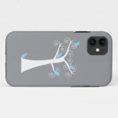 Fünf blaue Vögel in einem Baumfall Case-Mate iPhone Hülle (Rückseite (Horizontal))