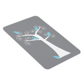 Fünf blaue Vögel in einem Premium Flexi Magnet (Rechte Seite)