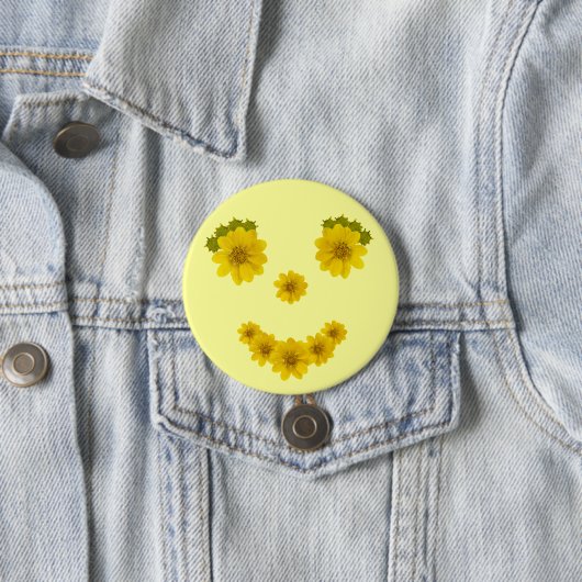Fünf Blumen-Lächeln Button (Beispiel)